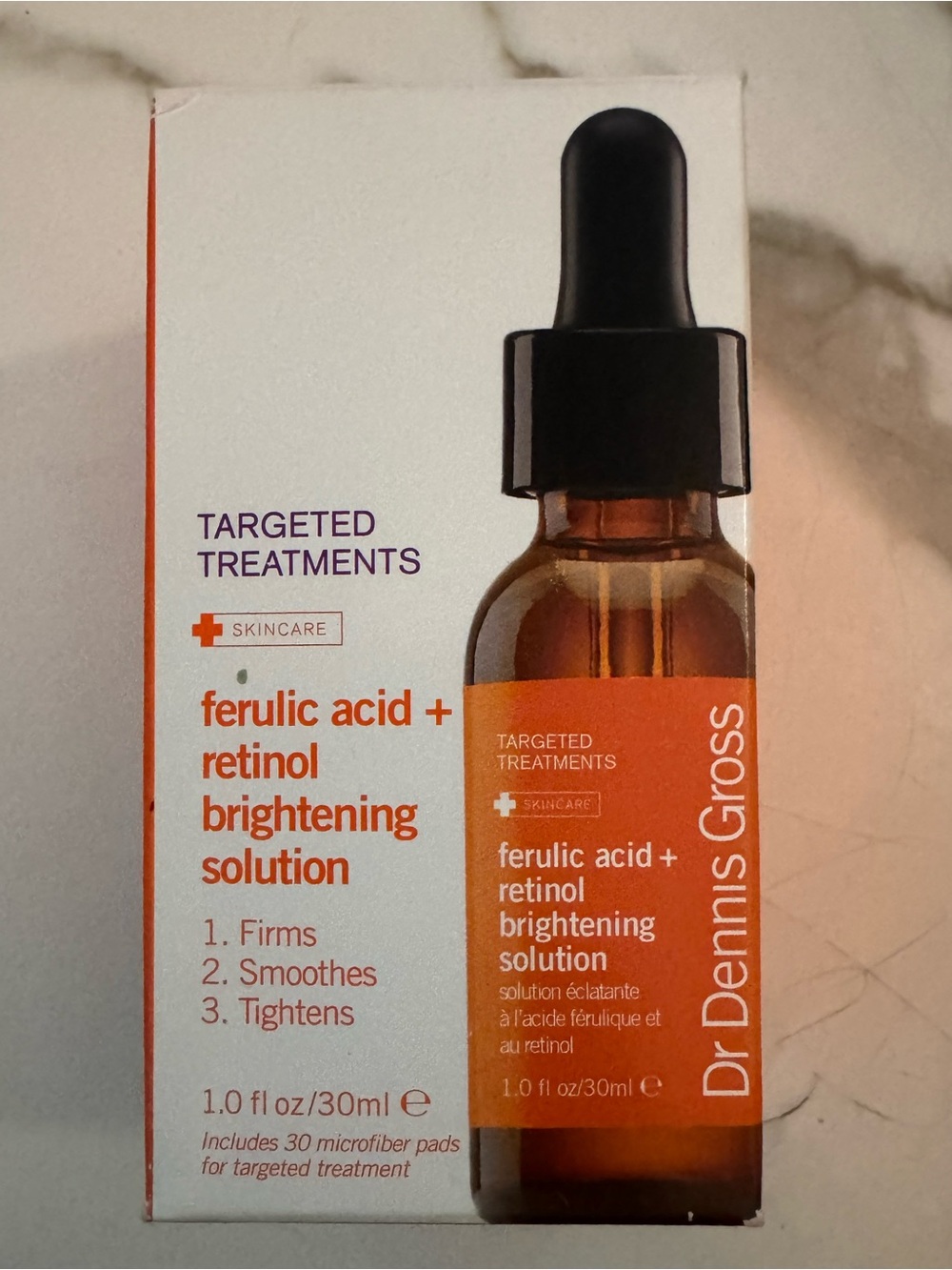 Dr. Dennis Gross Ferulic Acid + Retinol Brightening Solution 1 OZ  + 30ct Pads